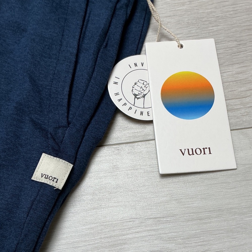 Vuori Halo Essential Wideleg Blue Coast Heather Medium New With Tags - Picture 7 of 7